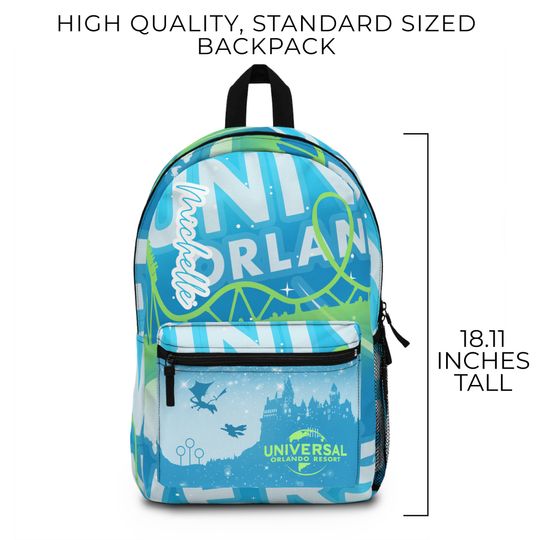 Custom Universal Studios Backpack Blue | Personalized Universal Studios Bag for Family Trip Orlando Florida Vacation Gift