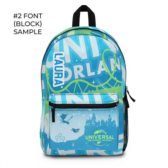 Custom Universal Studios Backpack Blue | Personalized Universal Studios Bag for Family Trip Orlando Florida Vacation Gift