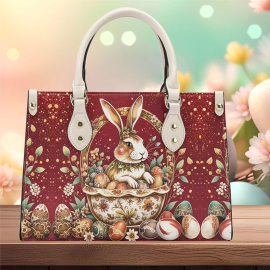 Easter Rabbit Egg Holiday or everyday bag art deco spring summer fall winter Handbag shoulder