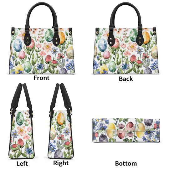 Spring Floral or Easter Egg Holiday or everyday bag spring summer fall winter Handbag shoulder