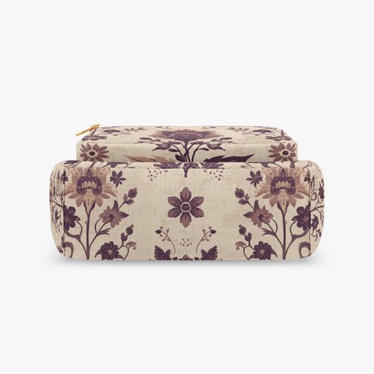 Floral Retro Botanical Multi-pocket Crossbody Bag for Women