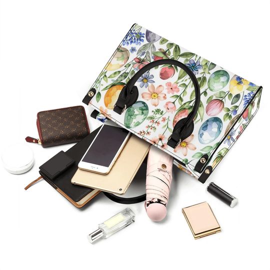Spring Floral or Easter Egg Holiday or everyday bag spring summer fall winter Handbag shoulder