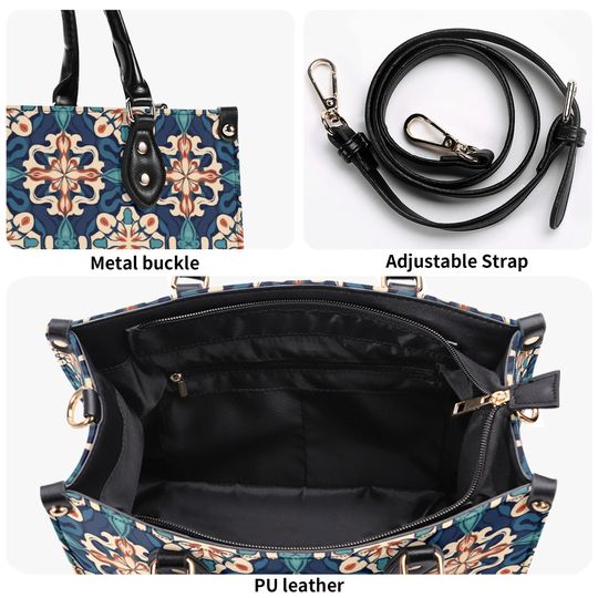 Leather Handbag  beautiful  design abstract art
