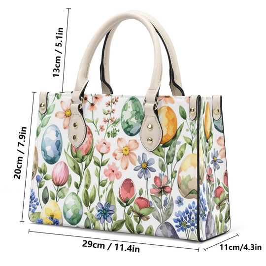 Spring Floral or Easter Egg Holiday or everyday bag spring summer fall winter Handbag shoulder