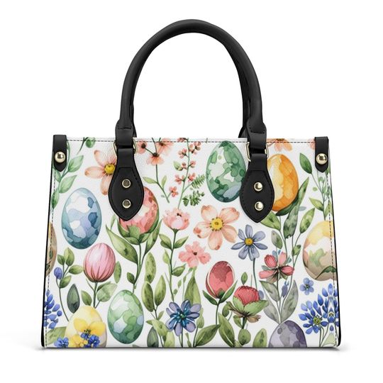 Spring Floral or Easter Egg Holiday or everyday bag spring summer fall winter Handbag shoulder