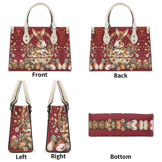 Easter Rabbit Egg Holiday or everyday bag art deco spring summer fall winter Handbag shoulder