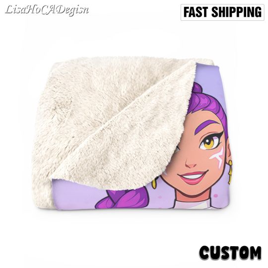 Personalized Cozy K pop Demon Hunters Blanket with Name, Custom Huntrix Blanket