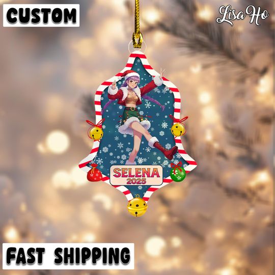 Personalized Name Huntrix Rumi Christmas Ornament, Custom Kpop Demon Hunter Ornament