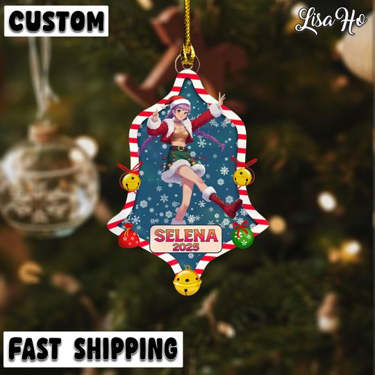 Personalized Name Huntrix Rumi Christmas Ornament, Custom Kpop Demon Hunter Ornament