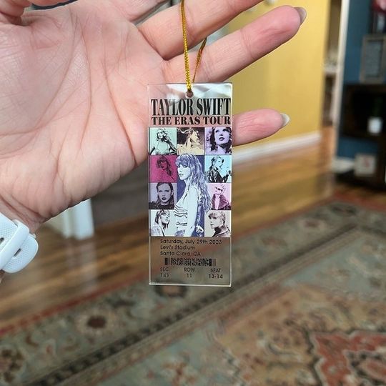 Eras Tour Custom Transparent Acrylic Ornament, Your Own Ticket Custom