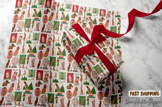 Marcus The Worm Wrapping Paper, Marcus Christmas Wrapping Paper, Christmas Gift Wrapping, Funny Marcus The Worm Gift Wrapping