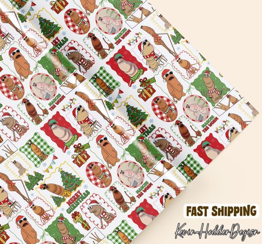 Marcus The Worm Wrapping Paper, Marcus Christmas Wrapping Paper, Christmas Gift Wrapping, Funny Marcus The Worm Gift Wrapping