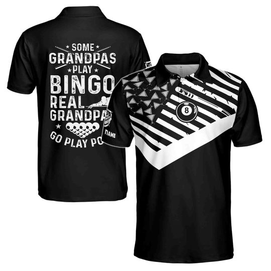 Funny White Middle Finger Skeleton Golf Men's Polo Shirt