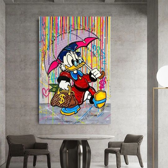 Disney Graffiti Donald Duck Monopoly Wall Street Art