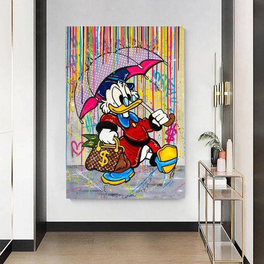 Disney Graffiti Donald Duck Monopoly Wall Street Art