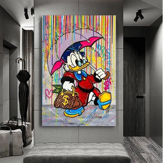 Disney Graffiti Donald Duck Monopoly Wall Street Art