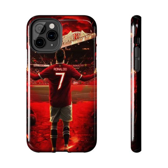 Ronaldo iPhone Case, Durable Soccer Protective Phone Cover