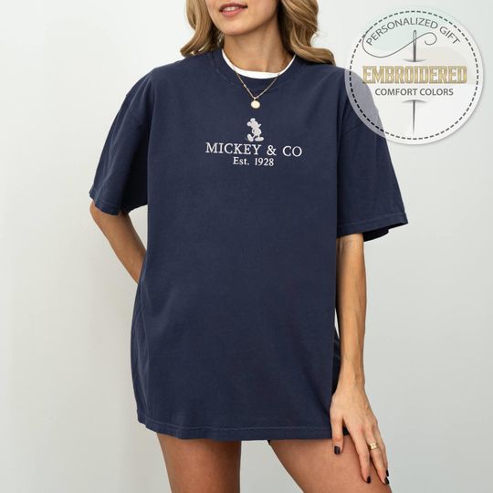 Embroidered Mickey & Co Est. 1928 Shirt