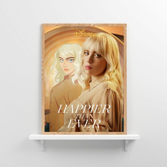 Billie Eilish Happier Than Ever Poster, Hit Me Hard And Soft, Gift