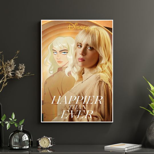 Billie Eilish Happier Than Ever Poster, Hit Me Hard And Soft, Gift
