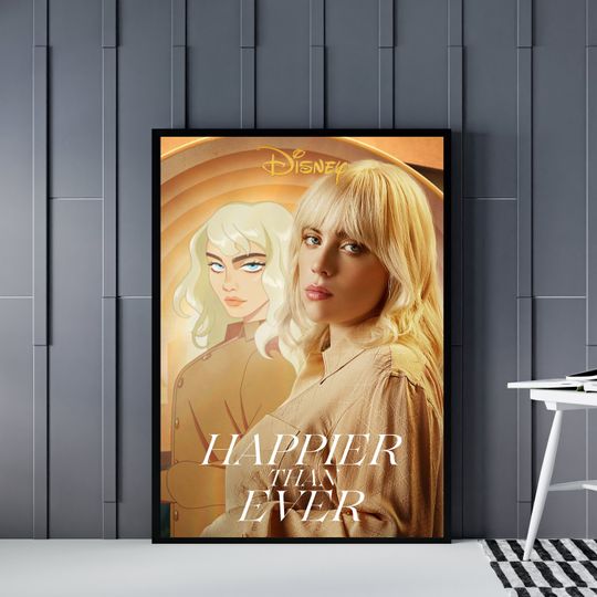 Billie Eilish Happier Than Ever Poster, Hit Me Hard And Soft, Gift