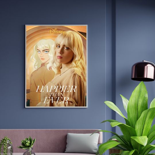 Billie Eilish Happier Than Ever Poster, Hit Me Hard And Soft, Gift