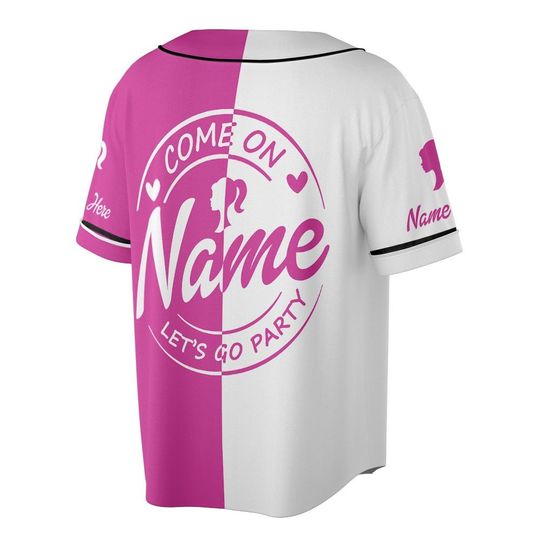 Custom Name Barbie Baseball Jersey
