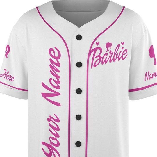Custom Name Barbie Baseball Jersey
