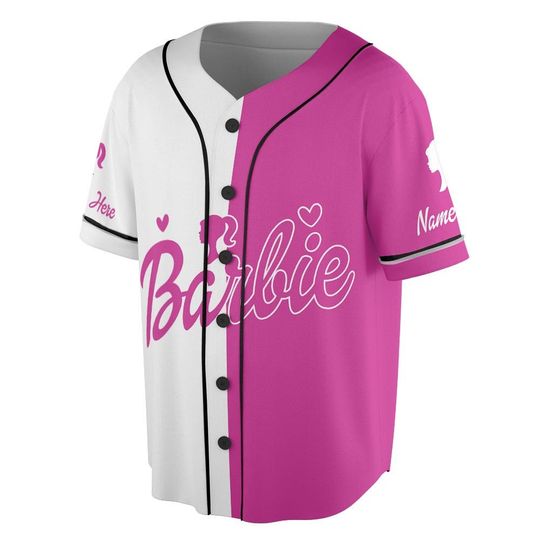 Custom Name Barbie Baseball Jersey