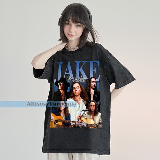 Jake Kiszka Vintage T-Shirt, Cornerback Homage Graphic Unisex Short Sleeve, Bootleg Retro 90's Fans Washed Shirt Gift