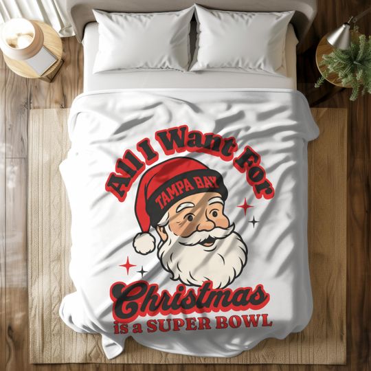 Tampa Bay Football Fleece Blanket - Christmas Super Bowl Gift for Buccaneers Fans