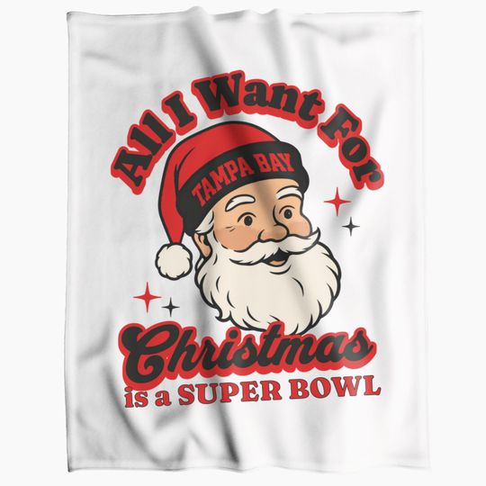 Tampa Bay Football Fleece Blanket - Christmas Super Bowl Gift for Buccaneers Fans