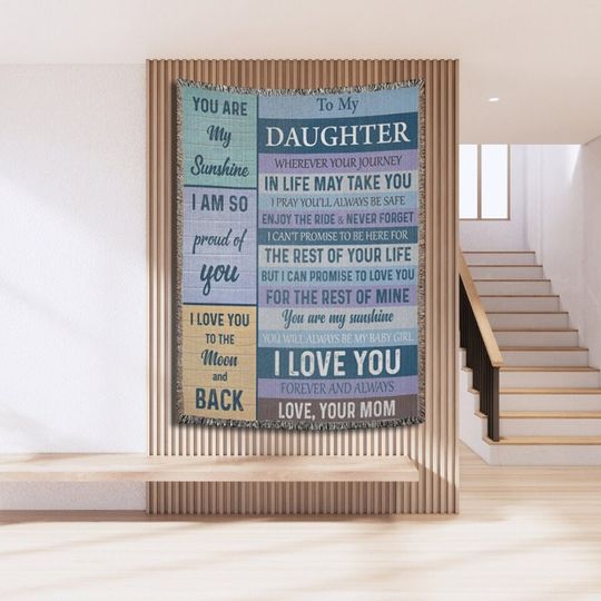 To My Beloved Daughter Woven Wall Blanket
