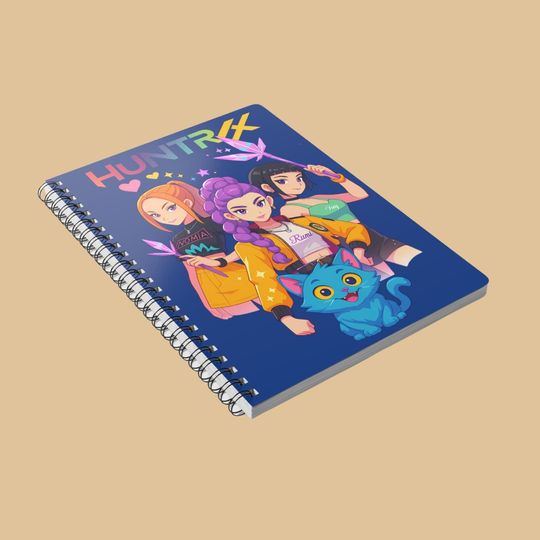K-Pop Personalised Demon Hunter Huntrix Spiral Notebook,