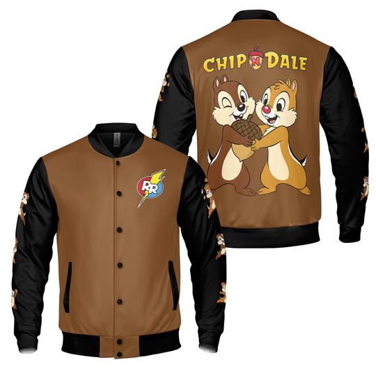 Disney Chip 'N Dale Rescue Rangers Baseball Jacket, Disney Brotherhood Siblings Matching Streetwear Jacket, Disneyland Family Trip Outfits