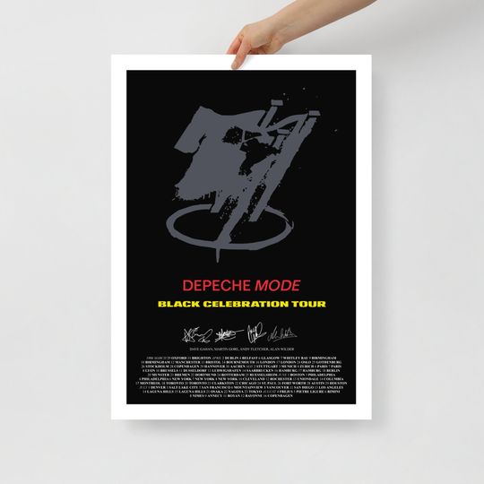 Depeche Mode 1986 Tour Vertical Poster Premium Matte Home & Living
