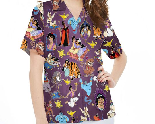 Aladdin Group Characters Hawaiian Shirt