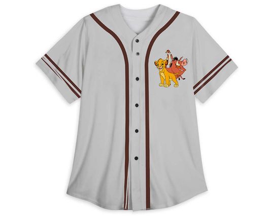Simba Timon Pumba Hakuna Matata 2 Sided Baseball Jersey Shirt