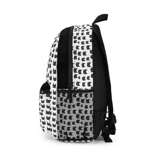 Black and White Cat Face Backpack