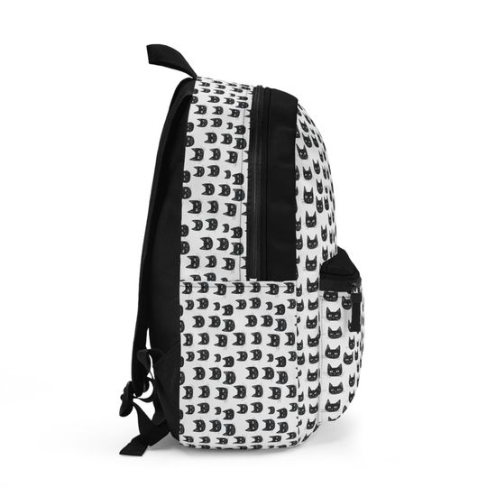 Black and White Cat Face Backpack