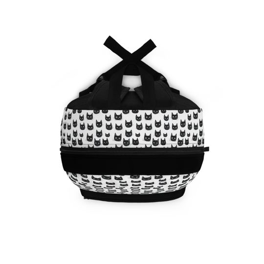Black and White Cat Face Backpack