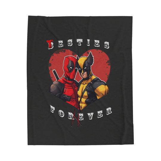 Deadpool and Wolverine, Besties Forever,    Super Soft    Plush Blanket