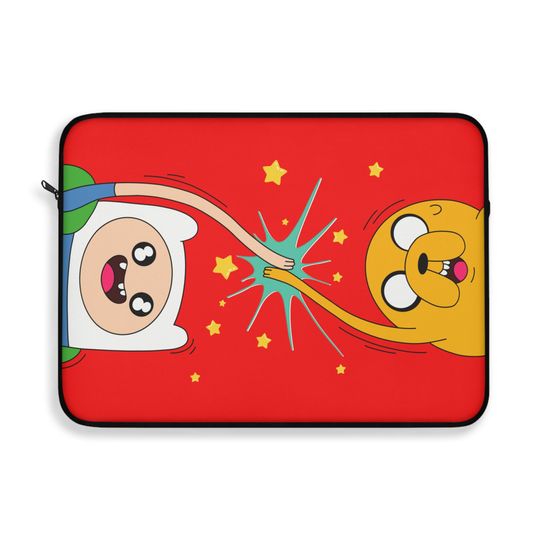 Jake The Dog Finn The Human Laptop Sleeve, Adventure Time Laptop Sleeve Bff Besties Tech Accessory