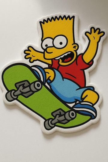 Bart Simpson Skateboard Rug