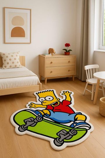 Bart Simpson Skateboard Rug