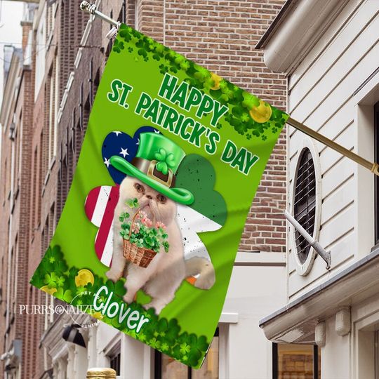 Personalized St. Patricks Day House Flag