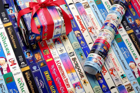 Retro Christmas Movie VHS Wrapping Paper: 90s Holiday Nostalgia