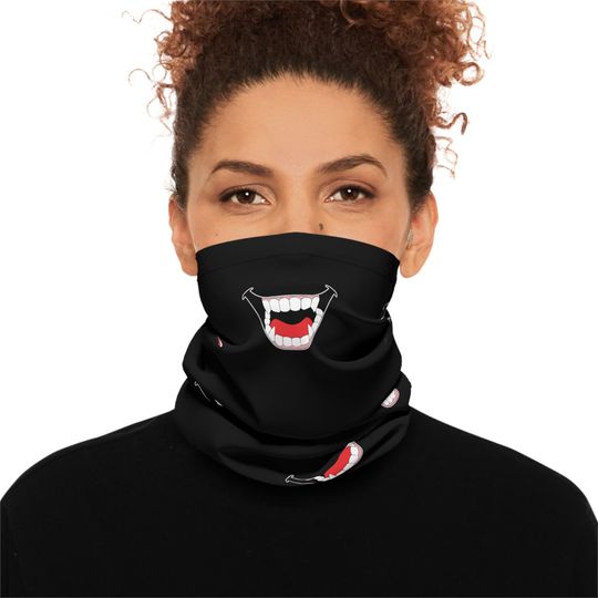 Funny Vampire Teeth Neck Gaiter, Halloween Accessory