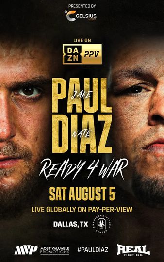 Boxing Fight Poster Jake Paul Vs Nate Diaz Poster | Boxing Poster