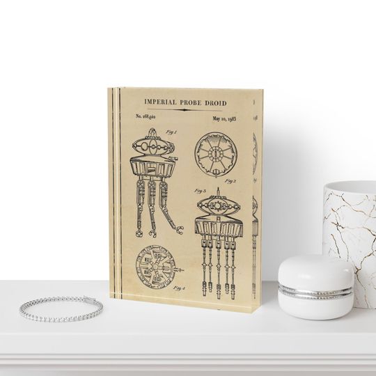 Star Wars Photo Block - Father's Day Gift - Gift For Him - Home Decor - Imperial Probe Droid
